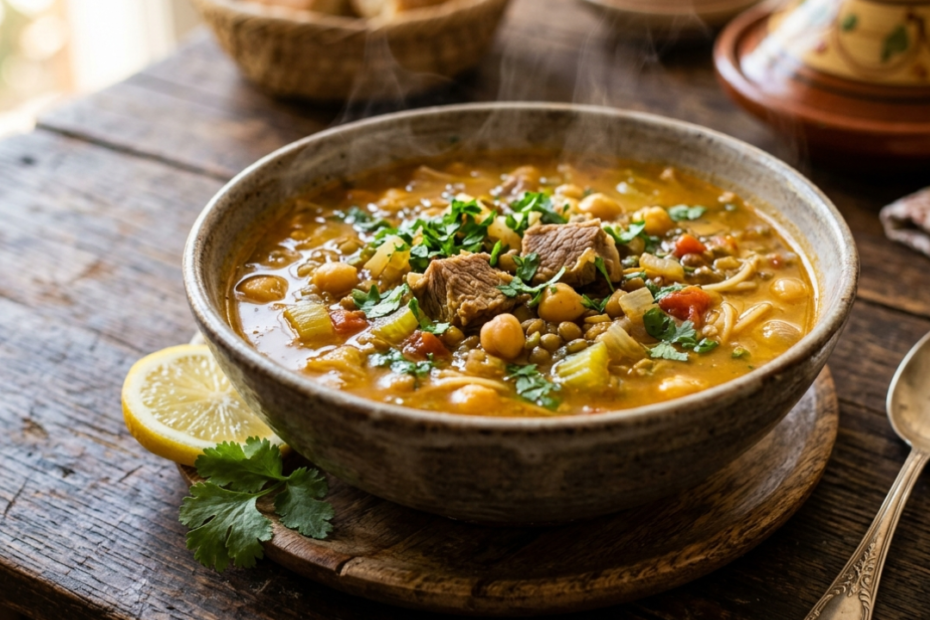 شوربة الحريرة المغربية التقليدية